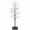 vidaXL K&uuml;nstlicher LED-Birkenbaum Schwarz 18 x 18 x 120 cm Stahl