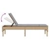 vidaXL Sonnenliege mit Auflage Beige 55x200x44 cm Poly Rattan
