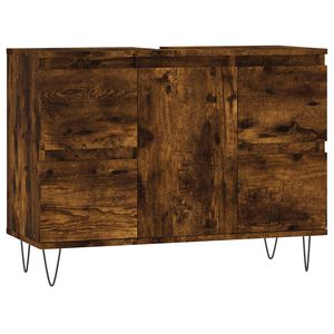 vidaXL Badschrank R&auml;uchereiche 80x33x60 cm Holzwerkstoff