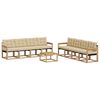 vidaXL Outdoor-Sofagarnitur 9 stk. Wei&szlig; und Beige