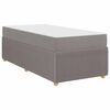 vidaXL Bettrahmen mit Matratze Taupe 90 x 190 cm Stoff