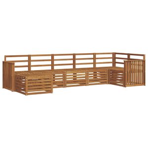 vidaXL Outdoor-Sofagarnitur 7 stk. Natur