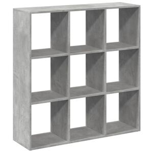 vidaXL Raumteiler-B&uuml;cherregal Betongrau 102x29x103,5 cm Holzwerkstoff