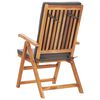 vidaXL 7-tlg. Garten-Essgruppe mit Kissen Massivholz Teak Grau