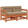 vidaXL 2 St&uuml;ck Gartenecksofa Massives Kiefernholz Wachsbraun