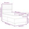 vidaXL Boxspringbett mit Matratze Dunkelbraun 90 x 200 cm Stoff