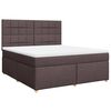 vidaXL Boxspringbett mit Matratze Dunkelbraun 180x200 cm Stoff