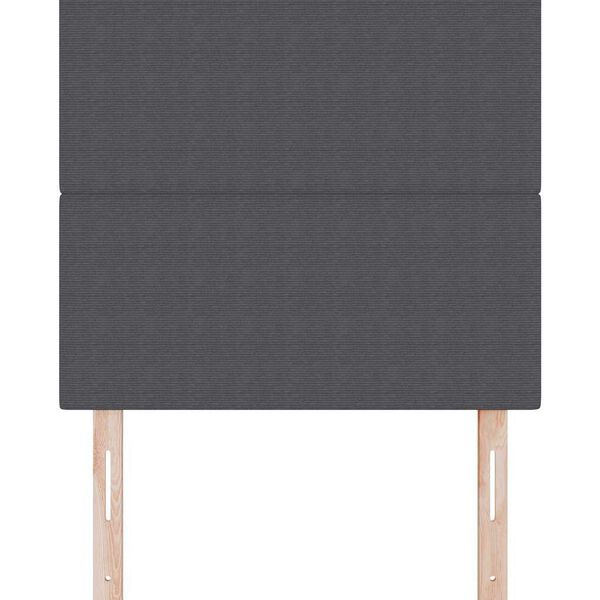 vidaXL Kopfteil mit Kopfteil Dunkelgrau 80 cm Kunstleder