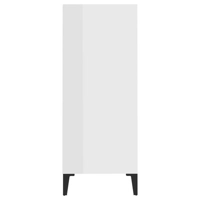vidaXL Sideboard Hochglanz-Weiß 57x35x90 cm Holzwerkstoff