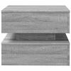 vidaXL Couchtisch mit LED-Leuchten Grau Sonoma 50x50x40 cm