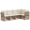 vidaXL Gartensofa-set 5 pcs Beige Poly-Rattan