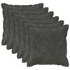 vidaXL Kissen 6 stk. HOUTEN Anthrazit 30 x 30 cm Mikrofaser Fleece