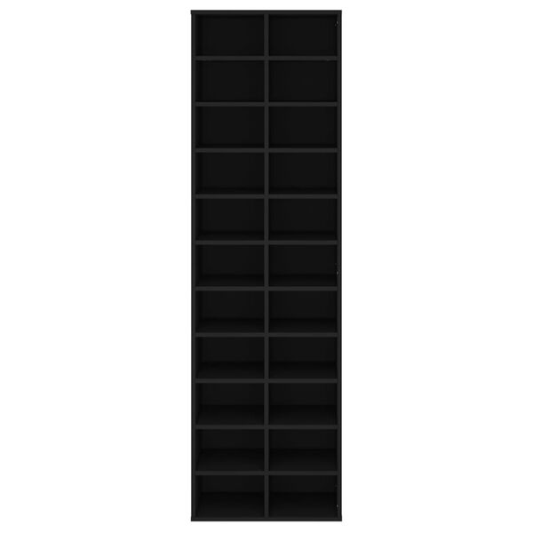 vidaXL Schuhschrank Schwarz 54x34x183 cm Holzwerkstoff