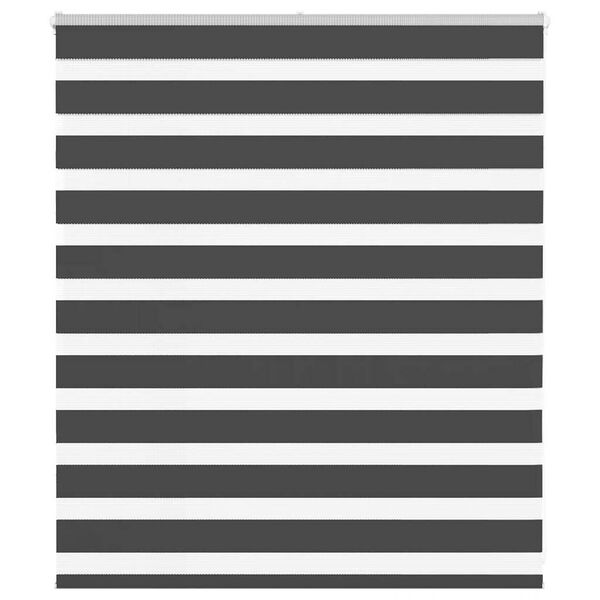 vidaXL Doppelrollo Schwarz 125x100 cm Stoffbreite 120,9 cm Polyester