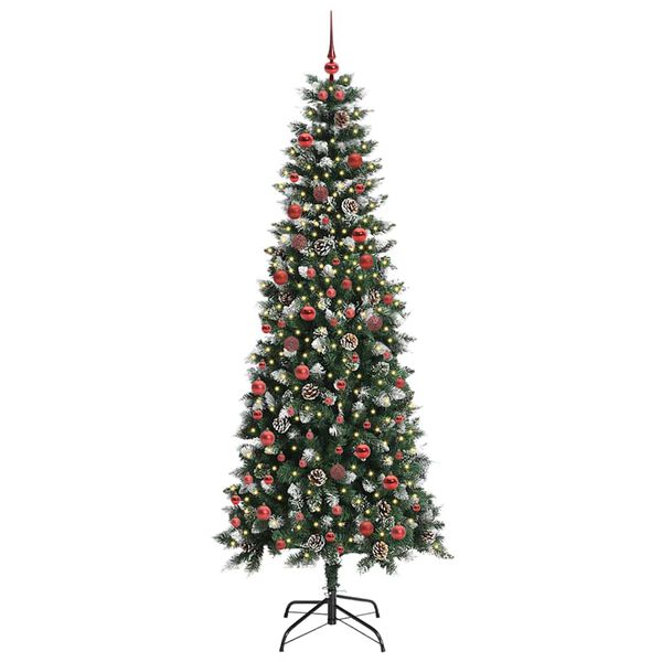 vidaXL K&uuml;nstlicher Weihnachtsbaum mit 300 LEDs mit St&auml;nder Gr&uuml;n 210 cm