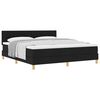 vidaXL Boxspringbett mit Matratze Schwarz 180 x 200 cm Stoff