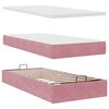 vidaXL Ottoman-Bett mit Matratze Rosa 80x200 cm Samt