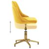 vidaXL Esszimmerst&uuml;hle 2 Stk. Drehbar Gelb Samt