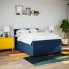 vidaXL Boxspringbett mit Matratze Blau 140x190 cm Stoff