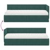 vidaXL Eckbettgestell mit Matratze mit Kopfteil 2 pcs Gr&uuml;n Samt
