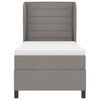 vidaXL Boxspringbett mit Matratze Taupe 100 x 200 cm Stoff