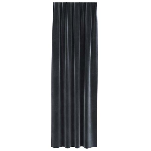 vidaXL Verdunkelungsvorh&auml;nge 2 pcs Dunkelgrau 140 x 245 cm Samt