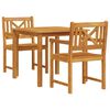 vidaXL Garten Essgruppe 3 stk. Braun Massivholz Akazie
