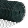 vidaXL Zaunpfosten Gr&uuml;n 10 x 1,4 m (25 x 25 mm Netz) Stahl und PVC