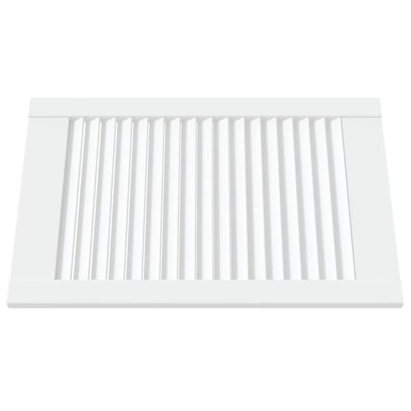 vidaXL Schrankt&uuml;r Lamellen-Design Wei&szlig; 61,5x39,4 cm Massivholz Kiefer