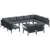 vidaXL Garten-Sofa-Set 12 pcs Anthrazit Stahl