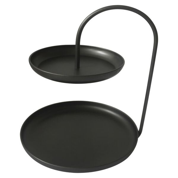 Lesli Living 2-st&ouml;ckige Etagere Julie 31x30x40 cm Schwarz