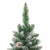 vidaXL K&uuml;nstlicher schlanker Weihnachtsbaum Gr&uuml;n und Wei&szlig; 240 cm