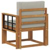 vidaXL Outdoor-Sofa Massives Akazienholz und Polyester