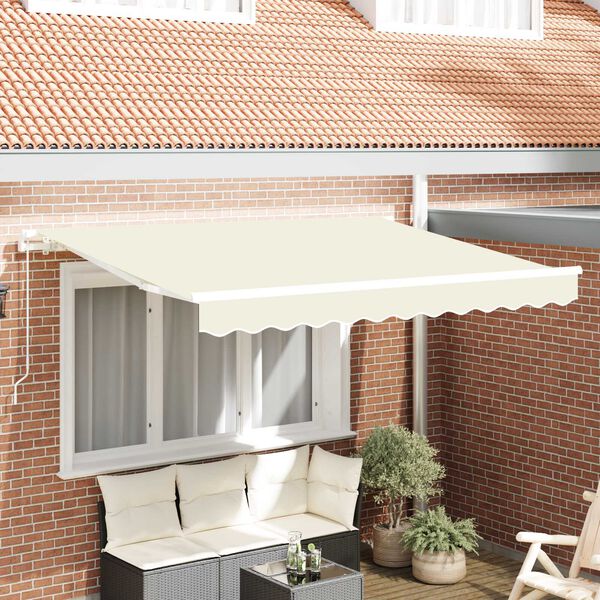 vidaXL Markisenersatzstoff Creme 330 x 195 cm Polyester