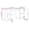 vidaXL Schreibtisch Betongrau 140x50x75 cm Holzwerkstoff