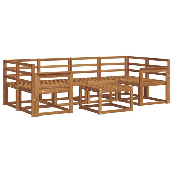vidaXL Outdoor-Sofagarnitur 7 pcs Natur Massivholz Akazie