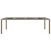 vidaXL Gartentisch mit Glasplatte Beige Poly Rattan