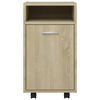 vidaXL Beistellschrank mit Rollen Sonoma-Eiche 33x38x60 cm