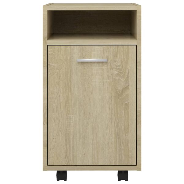 vidaXL Beistellschrank mit Rollen Sonoma-Eiche 33x38x60 cm