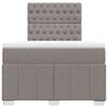 vidaXL Boxspringbett mit Matratze Taupe 120x190 cm Stoff