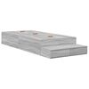 vidaXL Aufbewahrungsbettgestell Graues Sonoma 75 cm Holzwerkstoff