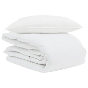 vidaXL Sommerdecke mit Kissen 2 stk. Wei&szlig; Daunenfeder