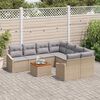 vidaXL Garten-Sofa-Set 9 pcs Beige und Hellgrau