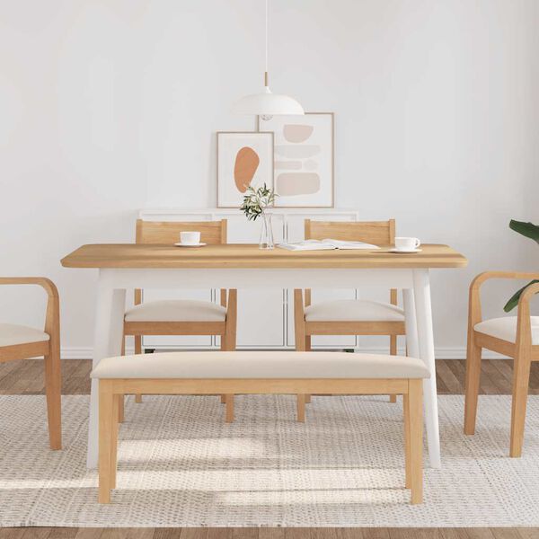 vidaXL Bank 110 cm Massivholz Gummibaum