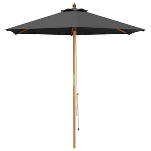 vidaXL Gartensonnenschirm &Oslash; 210 x 237 cm Massives Eukalyptus Holz