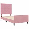 vidaXL Boxspringbett mit Kopfteil Rosa 90 x 200 cm Samt