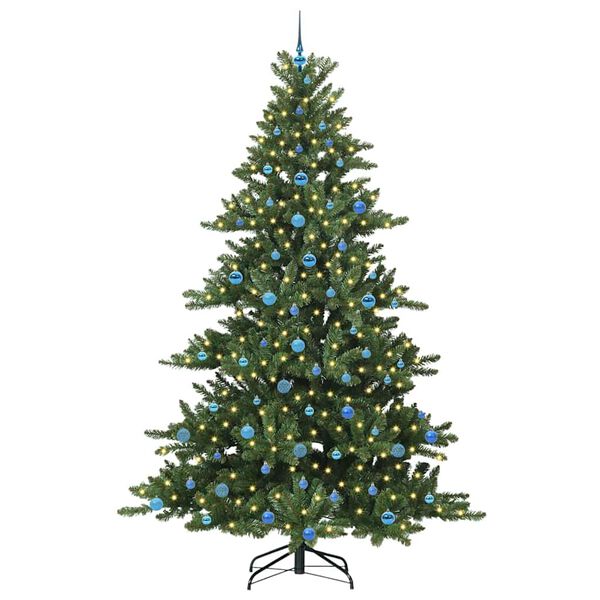 vidaXL Künstlicher klappbarer Weihnachtsbaum mit 300 LEDs 240 cm PVC