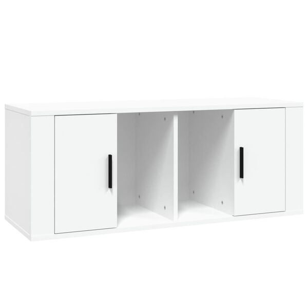 vidaXL TV-Schrank Weiß 100x35x40 cm Holzwerkstoff