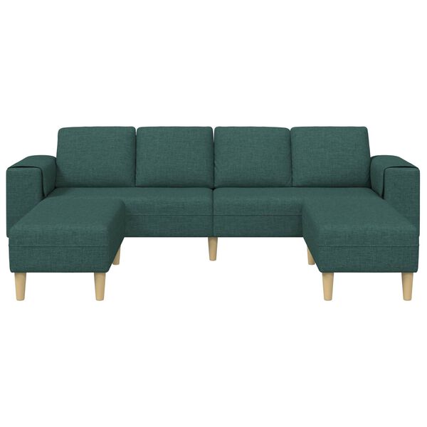 vidaXL Sofa Set Dunkelgrün Stoff