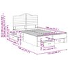 vidaXL Bettrahmen Graues Sonoma 120 x 190 cm Holzwerkstoff